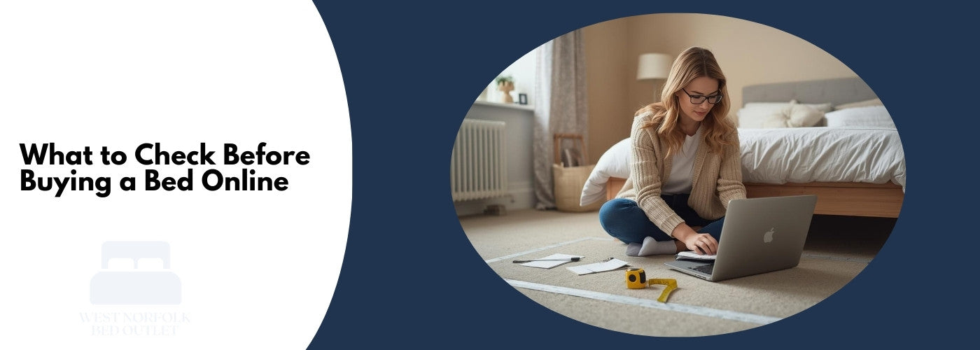 What to check before buying a bed online blog cover photo