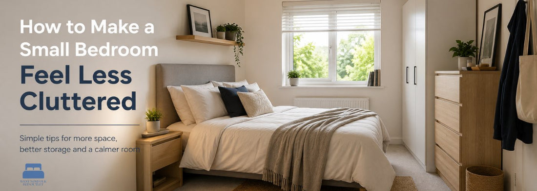 How to make a small bedroom feel less cluttered