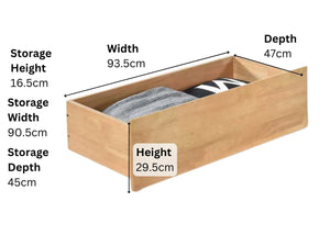 Wooden Storage Drawer Dimensions