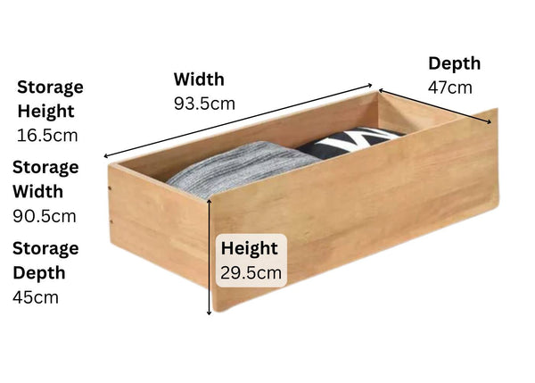 Wooden Storage Drawer Dimensions