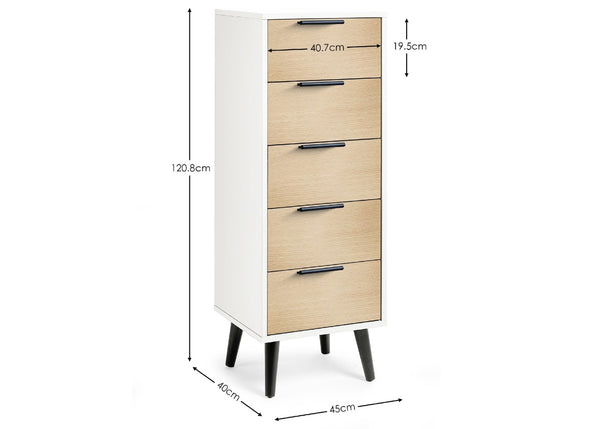 Alba 5 Drawer Chest