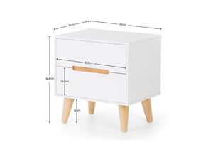 Alicia 2 Drawer Bedside