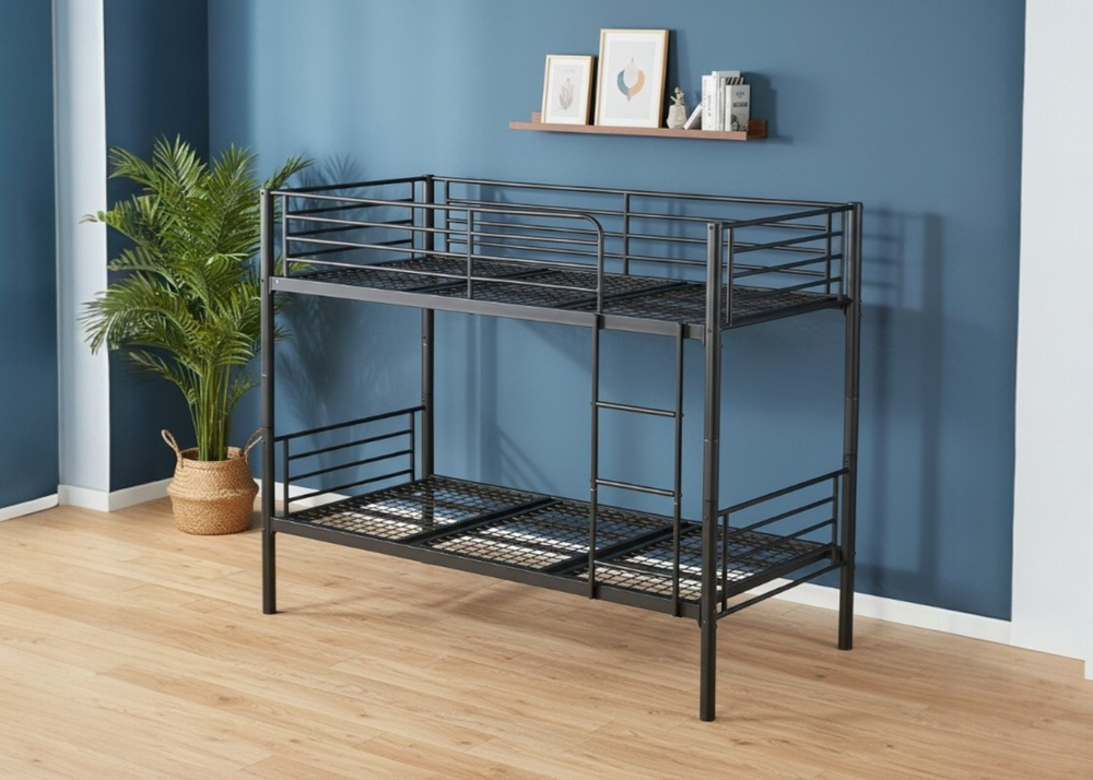 Anslow Bunk Bed in Black Finish