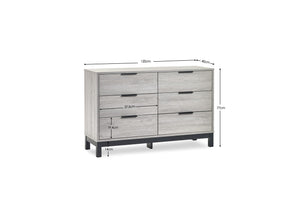 Bali 6 Drawer Wide Chest