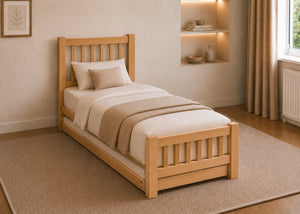 Single Banbury Wooden Bed Frame with Trundle and Mattress