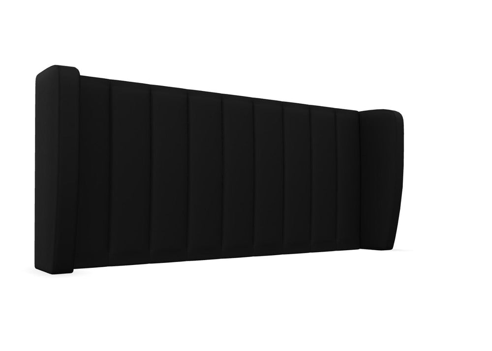 Delemere Strutted Headboard Finished in Faux Linen Sand