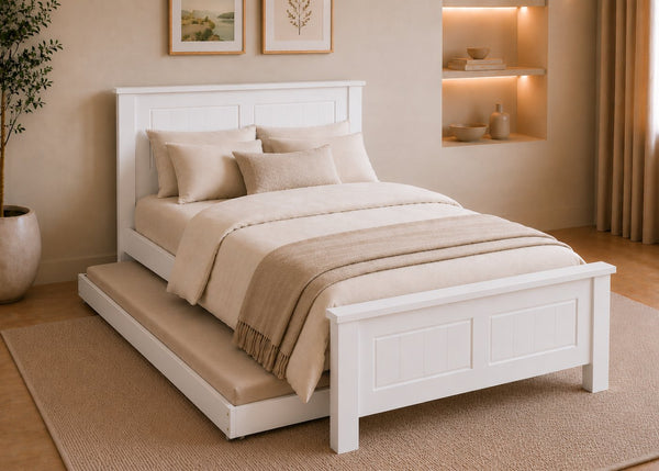 Caithness Wooden Bed with Trundle and Mattress