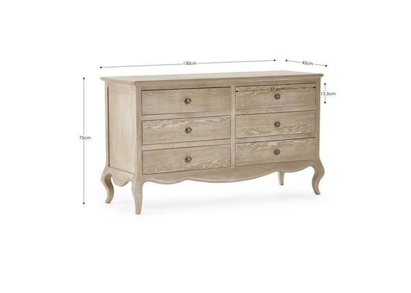 Camille 6 Drawer Wide Chest