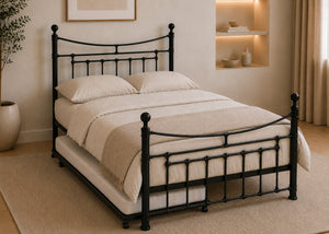 Carlton Metal Bed Frame, with Trundle and Mattress