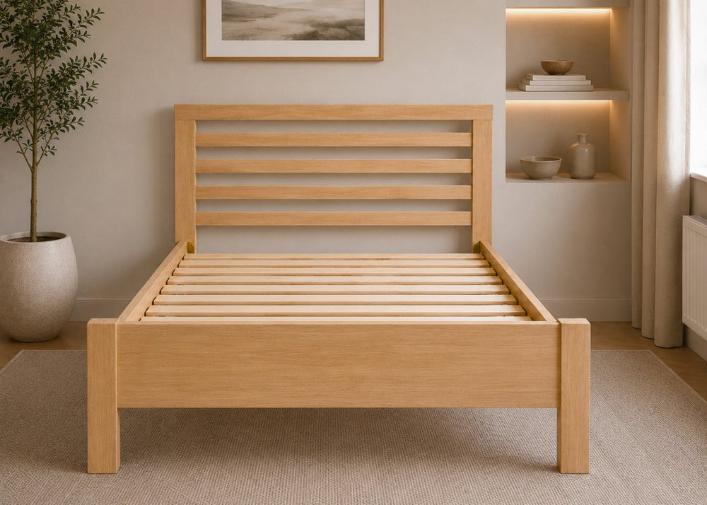 Cawsey Wooden Bed Frame in Oak Finish