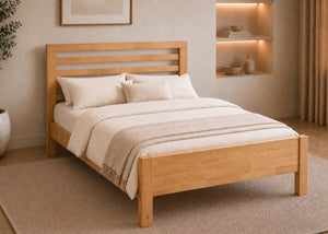 Cawsey Wooden Bed Frame in Oak Finish