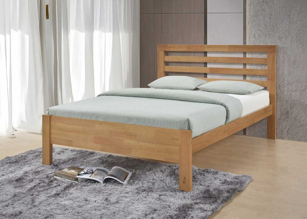 Cawston Wooden Bed Frame in Oak Finish, Double Size