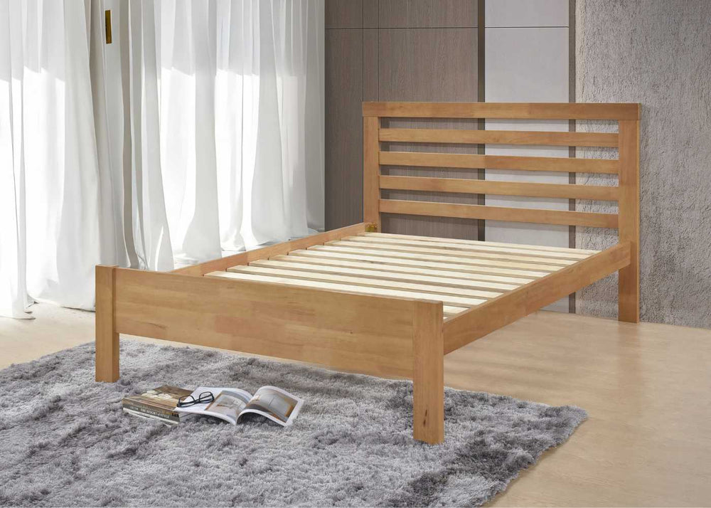 Cawston Wooden Bed Frame in Oak Finish, Double Size