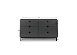 Chloe 6 Drawer Wide Chest