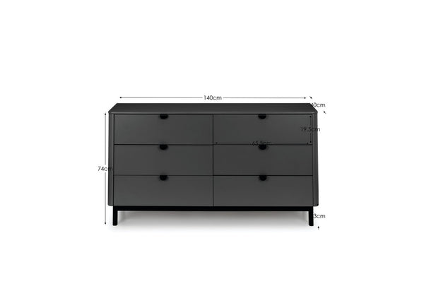 Chloe 6 Drawer Wide Chest