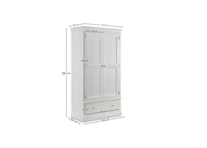 Clermont 2 Door 1 Drawer Wardrobe