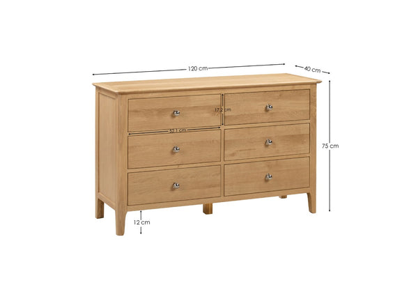 Cotswold 6 Drawer Wide Chest