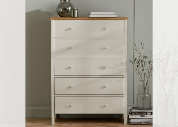 Coxmoor 5 Drawer Wide Chest