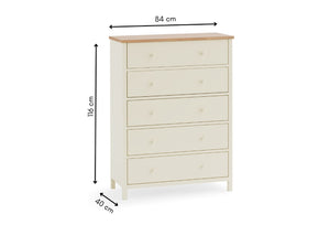 Coxmoor 5 Drawer Wide Chest