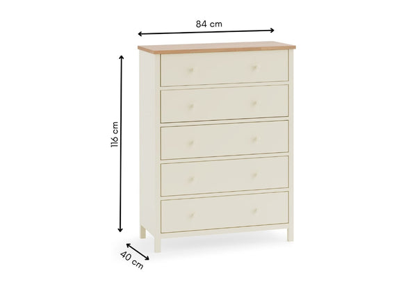 Coxmoor 5 Drawer Wide Chest