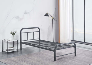 Cromer Metal Bed Frame in Grey, Single Size