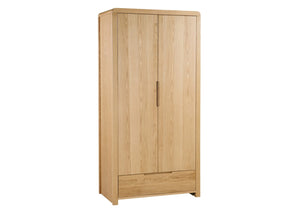 Curve 2 Door 1 Drawer Wardrobe