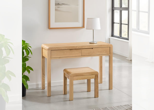 Curve 2 Drawer Dressing Table And Stool
