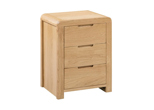 Curve 3 Drawer Bedside