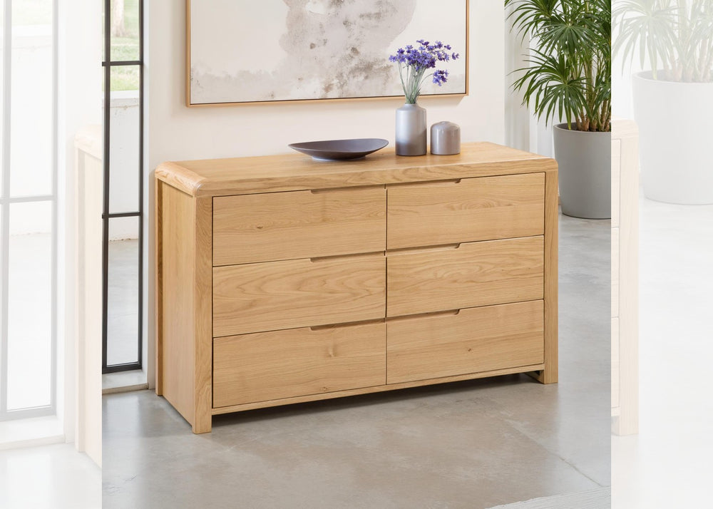 Curve 6 Drawer Wide Chest