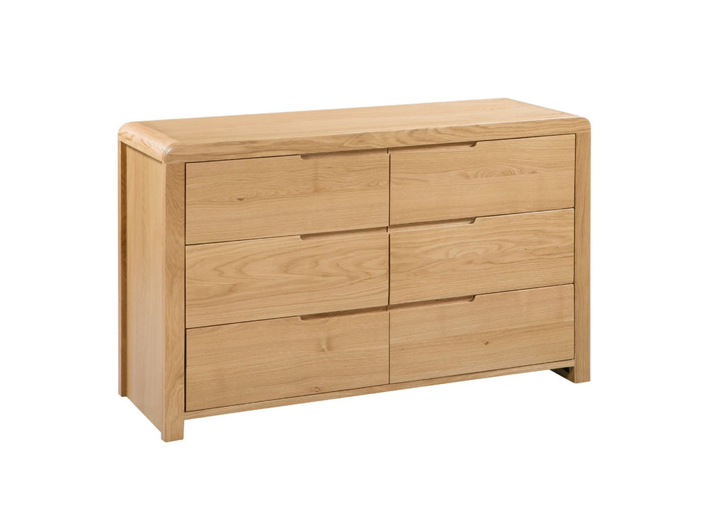Curve 6 Drawer Wide Chest