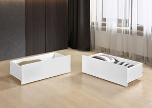 Strong Wooden Underbed Storage Drawers in White