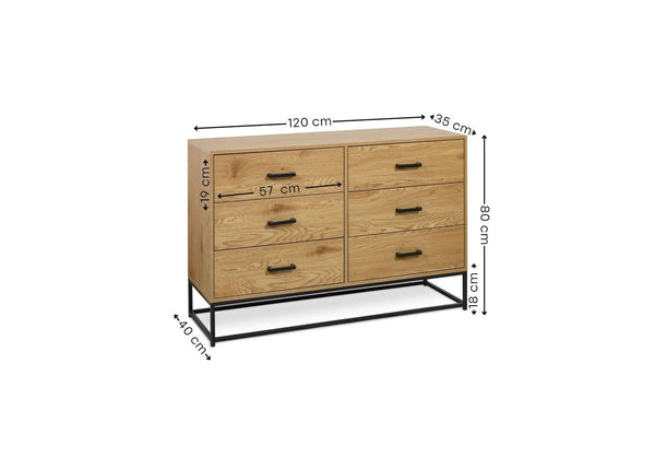 Harlow 6 Drawer Wide Chest