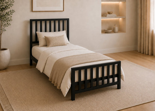 Holbrook Black Metal Bed Single