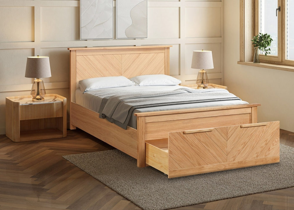 Kenji Wooden Drawer Bed
