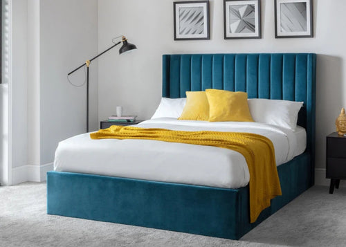 Langham Scalloped Headboard Storage Bed