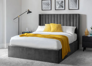 Langham Scalloped Headboard Storage Bed