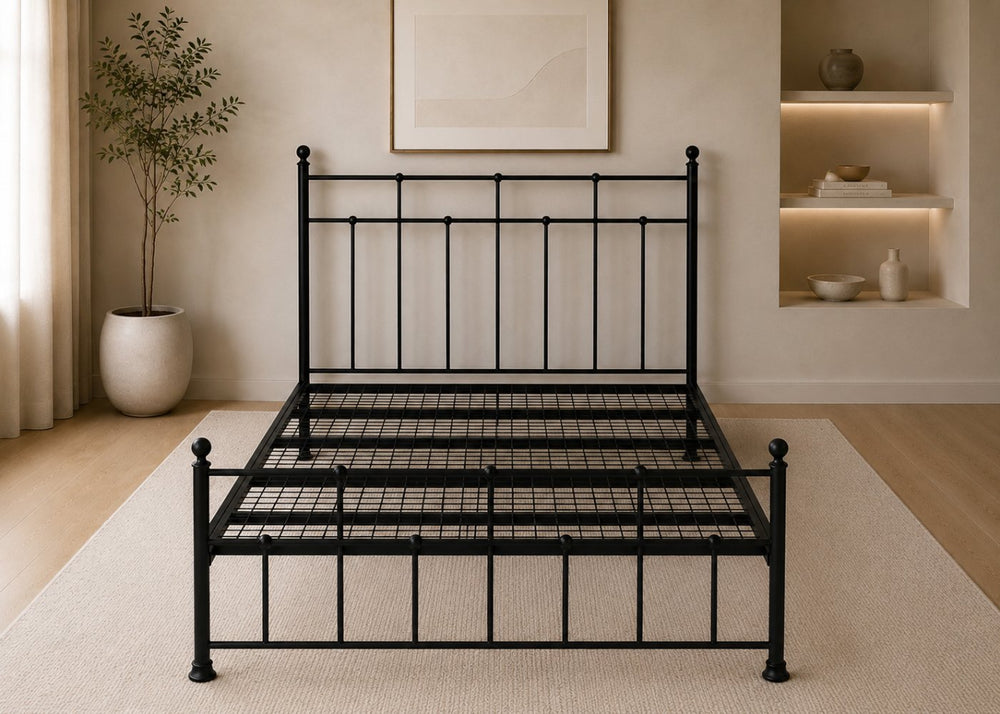 Letham Black Metal Bed