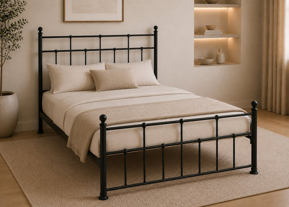Letham Black Metal Bed