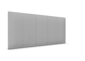 Iris Headboard Finished in faux Linen Light Grey