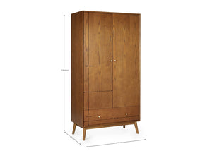 Lowry 2 Door 1 Drawer Wardrobe