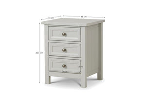 Maine 3 Drawer Bedside