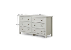 Maine 6 Drawer Wide Chest