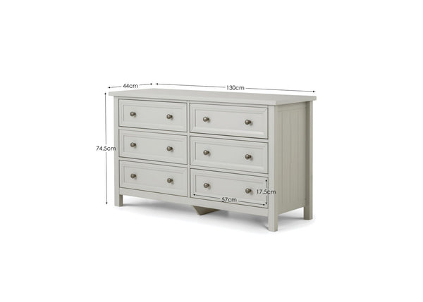 Maine 6 Drawer Wide Chest