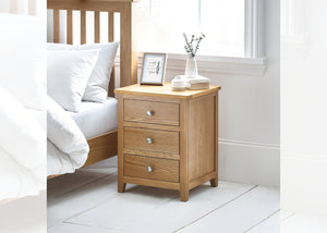 Mallory 3 Drawer Bedside