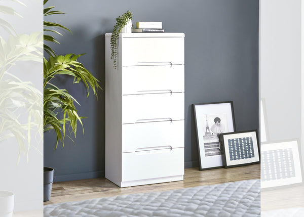 Manhattan 5 Drawer Narrow Chest