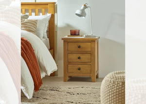 Marlborough 3 Drawer Bedside