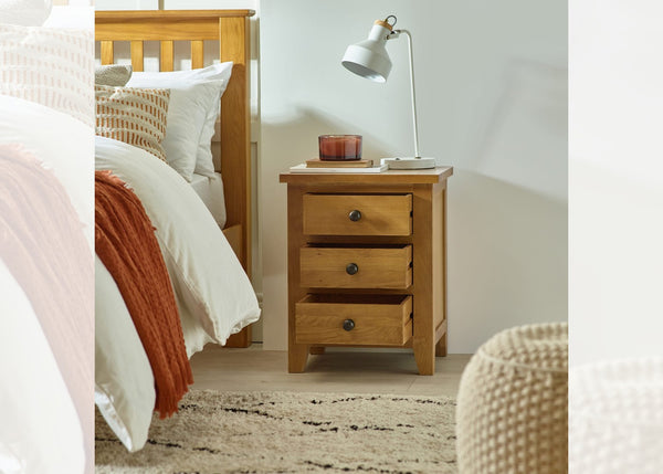 Marlborough 3 Drawer Bedside