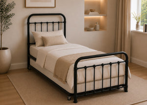 Single Melcombe Metal Bed with Trundle and Mattress