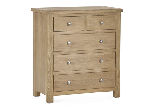 Memphis Limed Oak 3 + 2 Drawer Chest