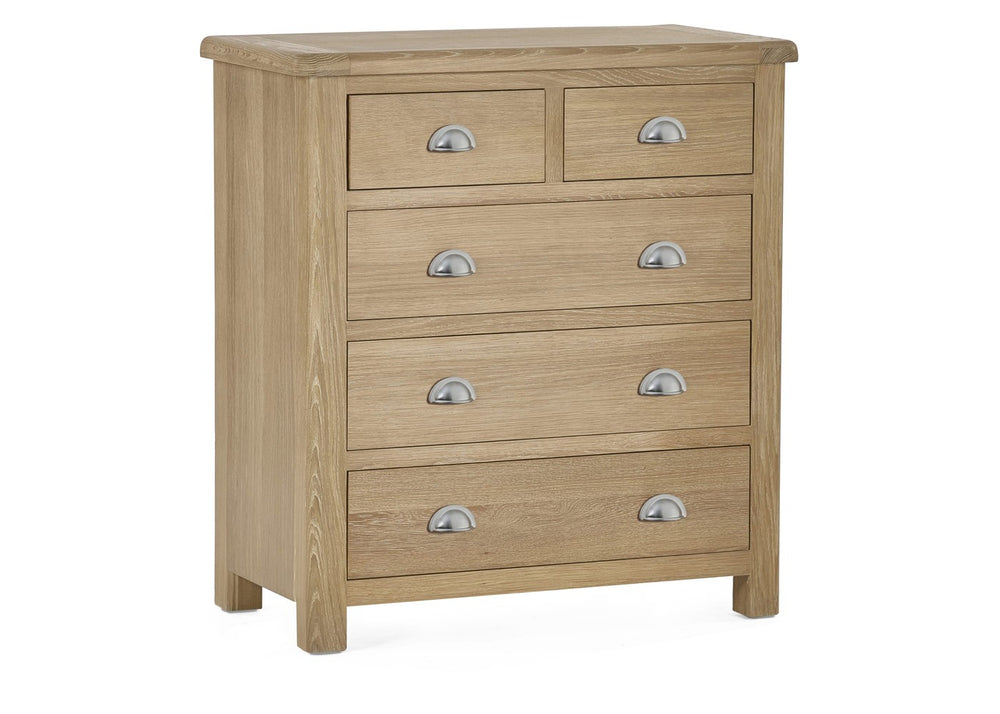 Memphis Limed Oak 3 + 2 Drawer Chest
